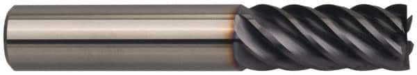 Guhring - 5/16", 13/16" LOC, 5/16" Shank Diam, 2-1/2" OAL, 6 Flute, Solid Carbide Square End Mill - Single End, FIREX Finish, Spiral Flute, 44/45/46° Helix, Centercutting, Right Hand Cut, Right Hand Flute, Series 3115 - Exact Tool & Supply