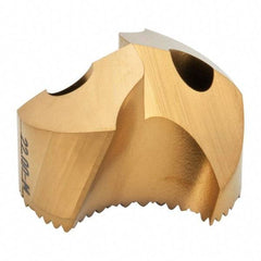 Seco - Series SD100, 22mm Diam 140° Replaceable Drill Tip - Carbide, TiAlN Finish, Through Coolant - Exact Tool & Supply
