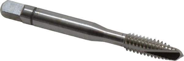 Balax - 1/4-20 UNC, 3 Flute, Bright Finish, Powdered Metal Spiral Point Tap - Plug Chamfer, Right Hand Thread, 2-1/2" OAL, 0.83" Thread Length, 0.255" Shank Diam, Series BX100 - Exact Tool & Supply