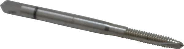 Balax - #4-40 UNC, 3 Flute, Bright Finish, Powdered Metal Spiral Point Tap - Plug Chamfer, Right Hand Thread, 1-7/8" OAL, 0.56" Thread Length, 0.141" Shank Diam, Series BX100 - Exact Tool & Supply