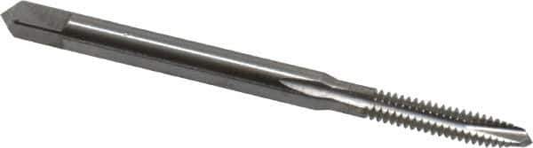 Balax - #4-40 UNC, 3 Flute, Bright Finish, Powdered Metal Spiral Point Tap - Plug Chamfer, Right Hand Thread, 1-7/8" OAL, 0.56" Thread Length, 0.141" Shank Diam, Series BX100 - Exact Tool & Supply