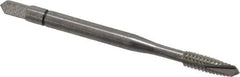 Balax - #6-32 UNC, 3 Flute, Bright Finish, Powdered Metal Spiral Point Tap - Plug Chamfer, Right Hand Thread, 2" OAL, 0.48" Thread Length, 0.141" Shank Diam, Series BX100 - Exact Tool & Supply