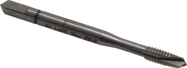 Balax - #8-32 UNC, 3 Flute, Bright Finish, Powdered Metal Spiral Point Tap - Plug Chamfer, Right Hand Thread, 2-1/8" OAL, 1/2" Thread Length, 0.168" Shank Diam, Series BX100 - Exact Tool & Supply
