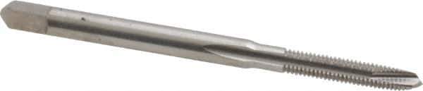 Balax - M3x0.50 Metric Coarse, 3 Flute, Bright Finish, Powdered Metal Spiral Point Tap - Plug Chamfer, Right Hand Thread, 1-15/16" OAL, 0.62" Thread Length, 0.141" Shank Diam, 6H Class of Fit, Series BX100 - Exact Tool & Supply