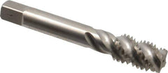 Balax - 5/8-11 UNC 4 Flute 3B Modified Bottoming Spiral Flute Tap - Powdered Metal, Bright Finish, 3-13/16" OAL, Right Hand Flute, Right Hand Thread, H3, Series BX200 - Exact Tool & Supply