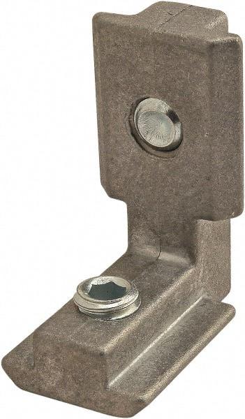 80/20 Inc. - 32mm Wide, Open Shelving Inside to Outside Hidden Corner Connector - Zinc, Clear Finish, 38mm Long, Use with 45 Series - Exact Tool & Supply