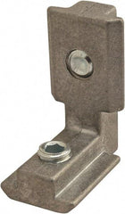 80/20 Inc. - 32mm Wide, Open Shelving Inside to Outside Hidden Corner Connector - Zinc, Clear Finish, 38mm Long, Use with 45 Series - Exact Tool & Supply