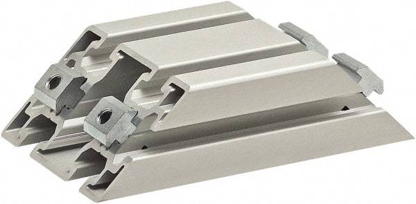80/20 Inc. - 40mm Wide, Open Shelving Accessory/Component - Aluminum, Clear Anodized Finish, 160mm Long, Use with 4590 - Exact Tool & Supply