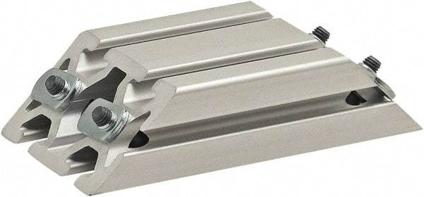 80/20 Inc. - 40mm Wide, Open Shelving Accessory/Component - Aluminum, Clear Anodized Finish, 160mm Long, Use with 4080 - Exact Tool & Supply