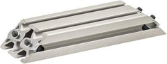 80/20 Inc. - 25mm Wide, Open Shelving Accessory/Component - Aluminum, Clear Anodized Finish, 160mm Long, Use with 2550 - Exact Tool & Supply