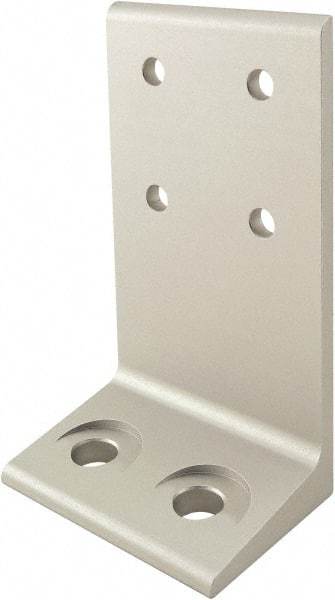 80/20 Inc. - 56mm Wide, Open Shelving Accessory/Component - Aluminum, Clear Anodized Finish, 80mm Long, Use with 40-4080 & Bolt Kit 75-3422 - Exact Tool & Supply