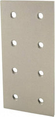 80/20 Inc. - 80mm Wide, Open Shelving 8 Hole Joining Strip - Aluminum, Clear Anodized Finish, 160mm Long, Use with 40 Series & Bolt Kit 75-3422 - Exact Tool & Supply