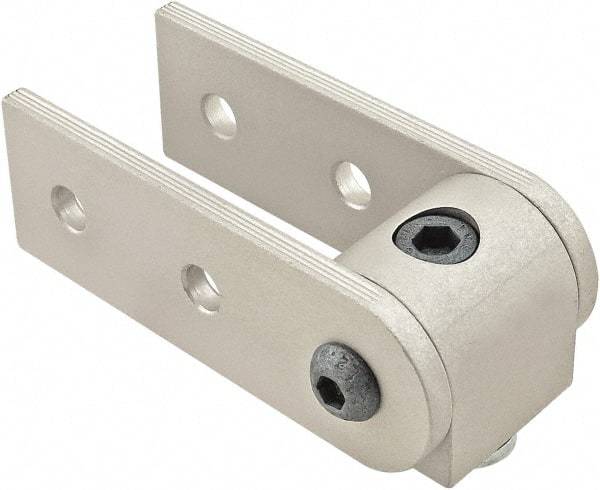 80/20 Inc. - 25mm Wide, Open Shelving 90° Pivot Nub Assembly - Aluminum, Clear Anodized Finish, 75mm Long, Use with 25 Series & Bolt Kit 75-3404 - Exact Tool & Supply