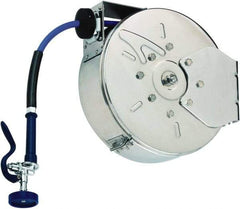T&S Brass - 30' Spring Retractable Hose Reel - 300 psi, Hose Included - Exact Tool & Supply