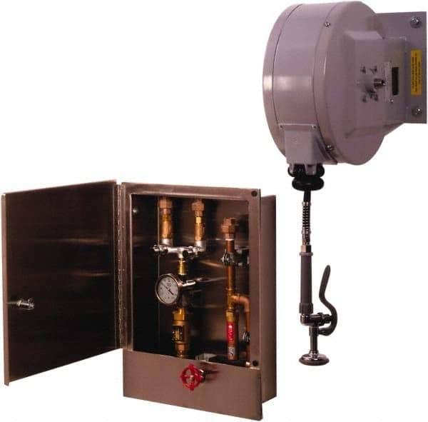T&S Brass - 30' Spring Retractable Hose Reel - 300 psi, Hose Included - Exact Tool & Supply