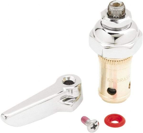 T&S Brass - Right Hand Spindle with Spring Check, Faucet Stem and Cartridge - For Use with Pre-Rinses and Svc. Sink Faucets - Exact Tool & Supply