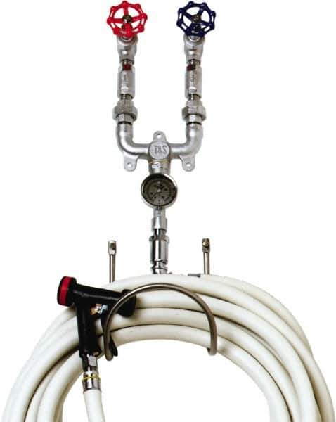 T&S Brass - 3/4" Pipe, 200 Max psi, Chrome Plated Brass Water Mixing Valve & Unit - NPT End Connections - Exact Tool & Supply