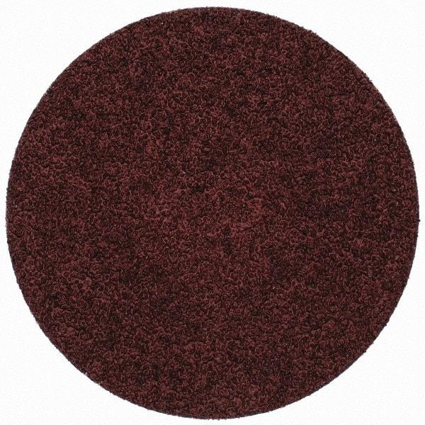 Merit Abrasives - 3" Disc Diam, 40 Grit, Aluminum Oxide Quick Change Disc - Type S Attaching System, Coated, Brown, 20,000 RPM, ALO Series - Exact Tool & Supply