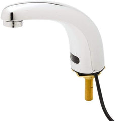 T&S Brass - Deck Mounted Single Hole Electronic User Adjustable Temperature Control Mixer Faucet - Powered by 120 Volt AC/DC, 5" Cast Spout, Single Hole Mounting Centers - Exact Tool & Supply