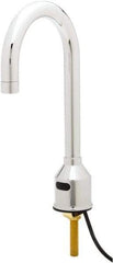 T&S Brass - Deck Mounted Single Hole Electronic User Adjustable Temperature Control Mixer Faucet - Powered by 120 Volt AC/DC, Gooseneck Spout, Single Hole Mounting Centers - Exact Tool & Supply