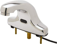 T&S Brass - Deck Mounted Single Hole Electronic User Adjustable Temperature Control Mixer Faucet - Powered by 120 Volt AC/DC, 5" Cast Spout, 4" Mounting Centers - Exact Tool & Supply