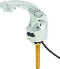 T&S Brass - Deck Plate Mounted Electronic User Adjustable Temperature Control Mixer Faucet - Powered by 120 Volt AC/DC, 5" Cast Spout, Single Hole Mounting Centers - Exact Tool & Supply