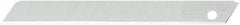 Olfa - 10 Piece Steel Utility Knife Blade - 80mm OAL, 3-5/32" Blade Length, 0.02" Blade Thickness - Exact Tool & Supply