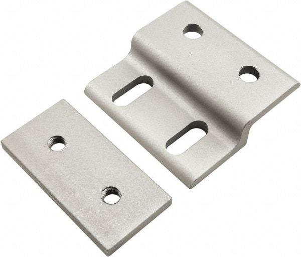 80/20 Inc. - 50mm Wide, Open Shelving Accessory/Component - Aluminum, Clear Anodized Finish, 49mm Long, Use with 25 Series & Bolt Kits 75-3404 & 13-6312 - Exact Tool & Supply