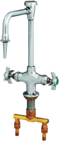 T&S Brass - Standard with Hose Thread, 2 Way Design, Deck Mount, Laboratory Faucet - Lever Handle - Exact Tool & Supply
