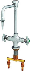 T&S Brass - Standard with Hose Thread, 2 Way Design, Deck Mount, Laboratory Faucet - Lever Handle - Exact Tool & Supply