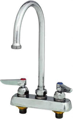 T&S Brass - Standard, 2 Way Design, Deck Mount, Workboard Deck Mount Faucet - 8-3/4 Inch Spout, Lever Handle - Exact Tool & Supply