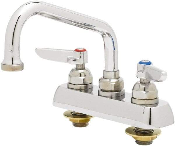 T&S Brass - Standard, 2 Way Design, Deck Mount, Workboard Deck Mount Faucet - 6 Inch Spout, Lever Handle - Exact Tool & Supply