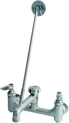 T&S Brass - Standard with Hose Thread, 2 Way Design, Wall Mount, Laundry Faucet - Lever Handle - Exact Tool & Supply