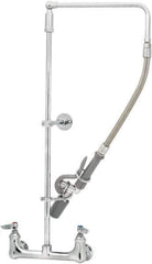 T&S Brass - No Spout, 2 Way Design, Wall Mount, Wall Pre Rinse Faucet Assembly - Lever Handle - Exact Tool & Supply