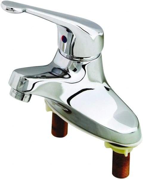 T&S Brass - Multi Position Handle, Deck Mounted Bathroom Faucet - One Handle, No Drain, Standard Spout - Exact Tool & Supply