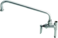 T&S Brass - Low Spout, Lever Design, Single Hole Mount, Add On Faucet for Pre Rinse Units - 12 Inch Spout, Lever Handle - Exact Tool & Supply