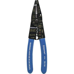 Imperial - 10 to 22 AWG Capacity Wire Stripper/Cutter/Crimper - 8-1/4" OAL, Hardened Steel with Cushion Grip Handle - Exact Tool & Supply