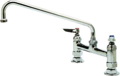 T&S Brass - Deck Mount, Deck Mount Faucet without Spray - Mixing Faucet with Nozzle, Lever Handle, Low Spout, No Drain - Exact Tool & Supply