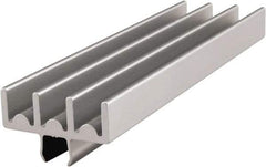 80/20 Inc. - 3 Panel, 0 to 28.58" Wide Door, Clear Anodized Aluminum Lower Door Track - 6.99mm Door Thickness - Exact Tool & Supply