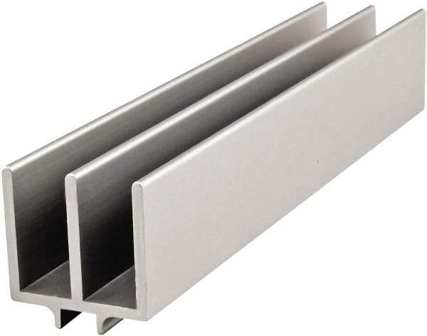 80/20 Inc. - 2 Panel, 0 to 19.05" Wide Door, Clear Anodized Aluminum Upper Door Track - 7.14mm Door Thickness - Exact Tool & Supply