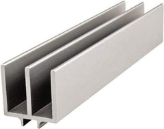 80/20 Inc. - 2 Panel, 0 to 19.05" Wide Door, Clear Anodized Aluminum Upper Door Track - 7.14mm Door Thickness - Exact Tool & Supply
