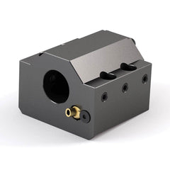 Global CNC Industries - Turret & VDI Tool Holders; Type: Hwacheon ID Block ; Clamping System: 74mm X 30mm ; Tool Axis: ID ; Through Coolant: No ; Additional Information: 4 Mounting Holes - Exact Tool & Supply