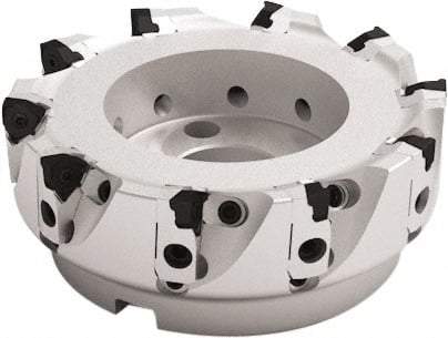 Seco - 12 Inserts, 200mm Cut Diam, 60mm Arbor Diam, 7.5mm Max Depth of Cut, Indexable Square-Shoulder Face Mill - 93° Lead Angle, 63mm High, XNEX 0806 Insert Compatibility - Exact Tool & Supply