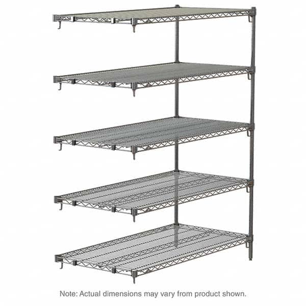 Metro - 2,000 Lb Capacity 5 Shelf Wire Shelving - Add-On Unit - Exact Tool & Supply