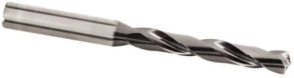 Kennametal - 14.1mm 135° Solid Carbide Jobber Drill - Multilayer TiAlN Finish, Right Hand Cut, Spiral Flute, Straight Shank, 133mm OAL, Standard Point - Exact Tool & Supply
