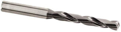 Kennametal - 27/64" 135° Solid Carbide Jobber Drill - Multilayer TiAlN Finish, Right Hand Cut, Spiral Flute, Straight Shank, 118mm OAL, Standard Point - Exact Tool & Supply