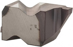 Kennametal - 2047NG K Grade KCU25, 1.19mm Cutting Width Carbide Grooving Insert - 1.27mm Max Depth of Cut, Right Hand, 0.09mm Corner Radius, AlTiN Finish - Exact Tool & Supply