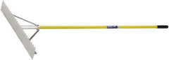 Ability One - Lute with 67" Straight Fiberglass Handle - 36" Blade Width, 1" Tine Length - Exact Tool & Supply