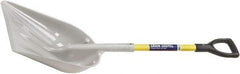 Ability One - 19" High x 14-1/4" Wide Round Steel Shovel - 29" Long Fiberglass Straight Handle - Exact Tool & Supply