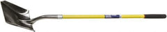 Ability One - 11-1/2" High x 9-1/2" Wide Square Steel Shovel - 48" Long Fiberglass Straight Handle - Exact Tool & Supply